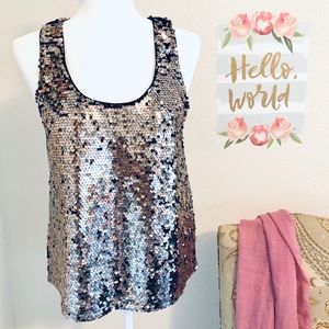 NWT❣️Black & Gold Sequel Sleeveless Top